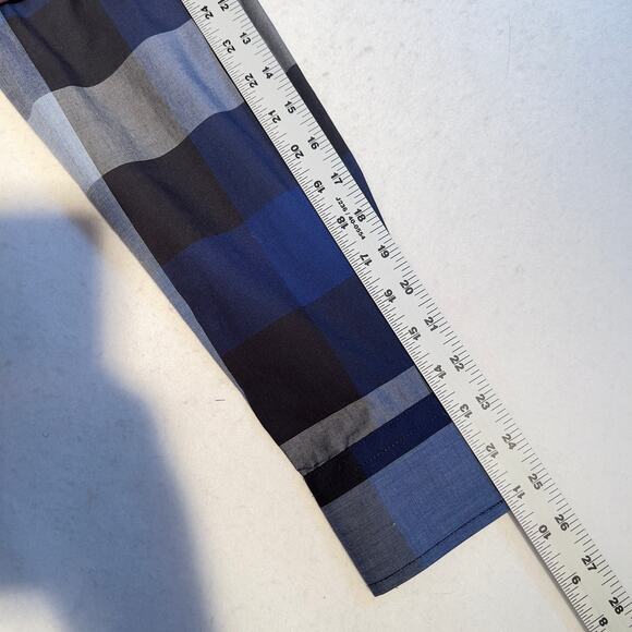 Coastal Metal Pearl Snap Button Shirt Men Medium Blue Check Pockets Surf Western - Picture 8 of 14